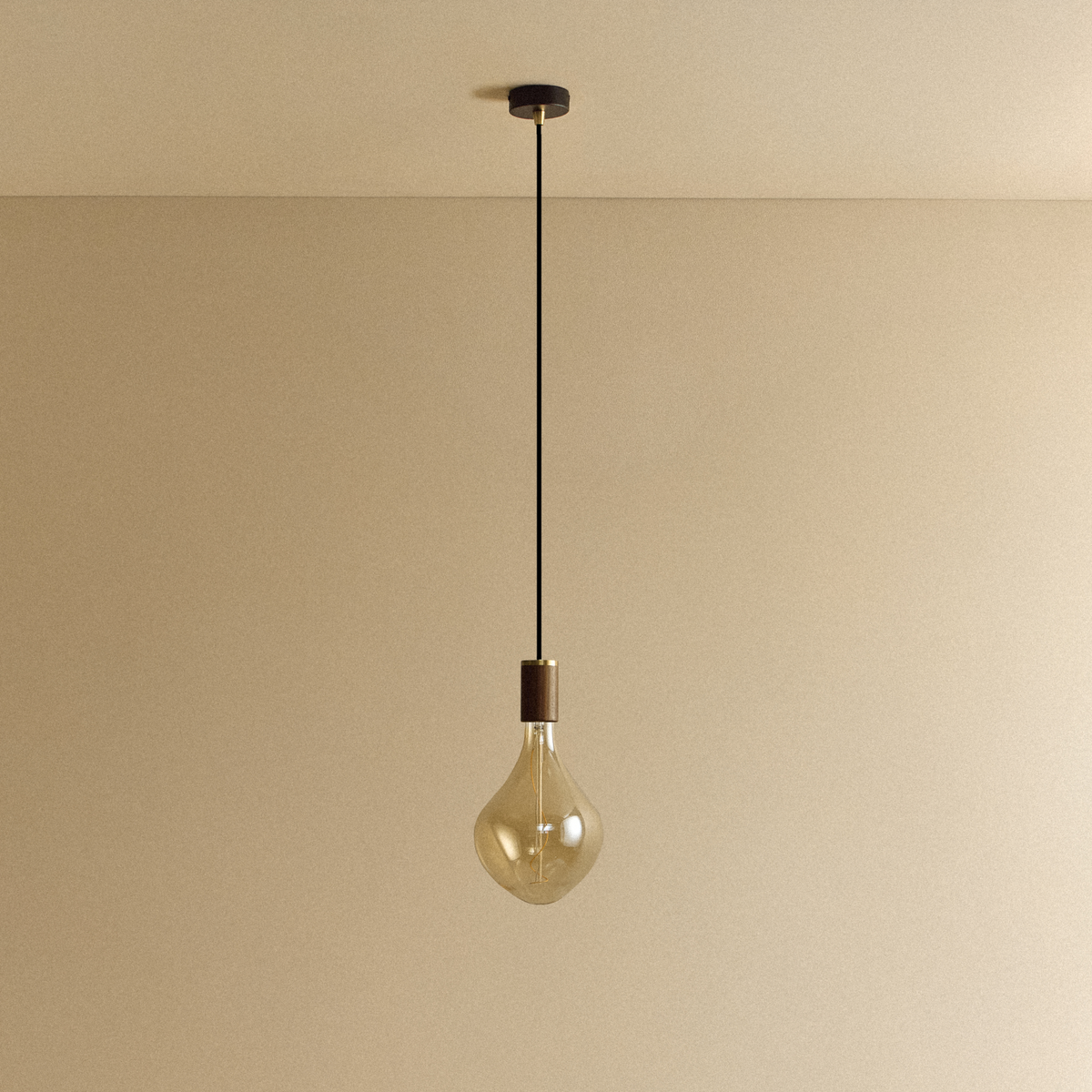 Voronoi II Pendant Light in Walnut