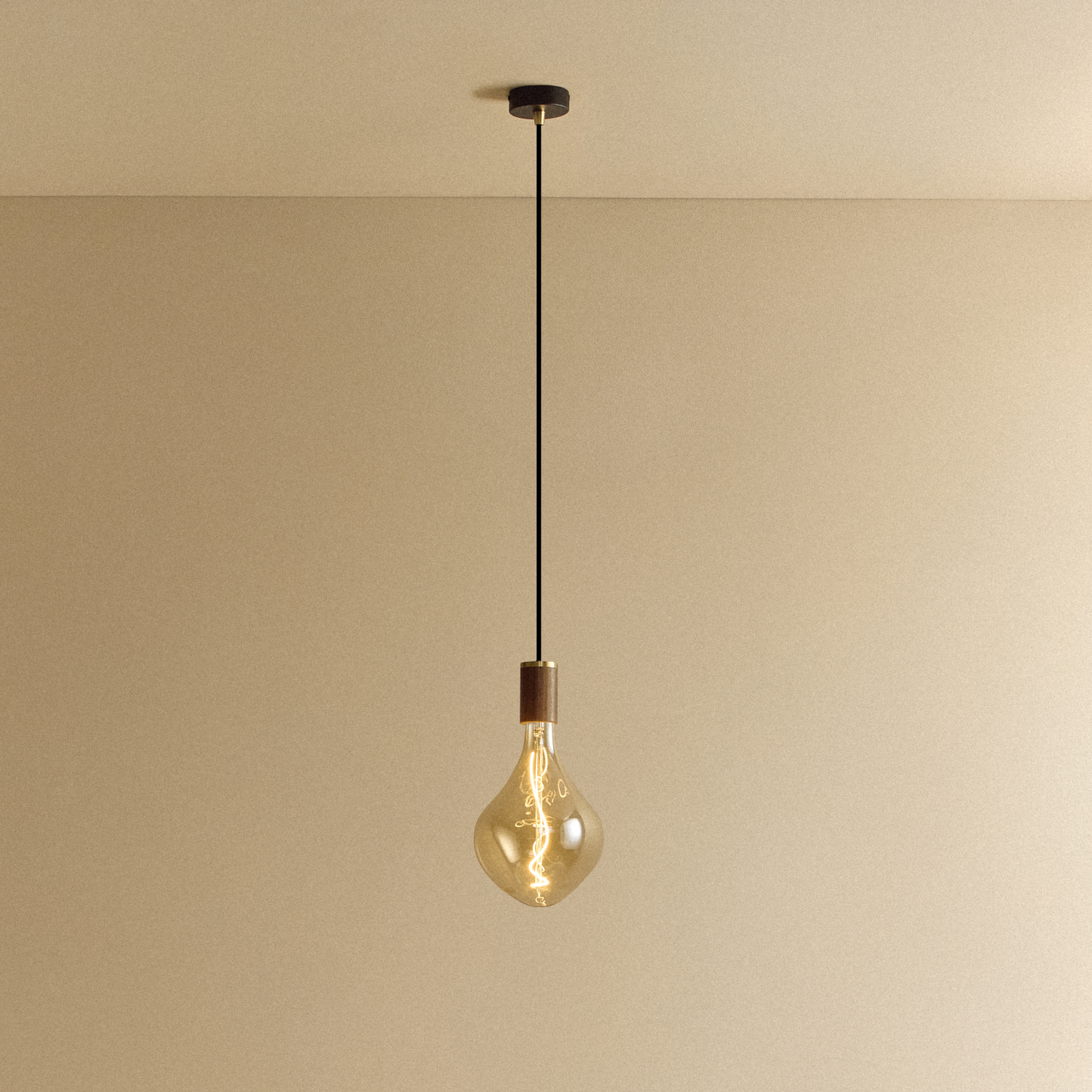 Voronoi II Pendant Light in Walnut