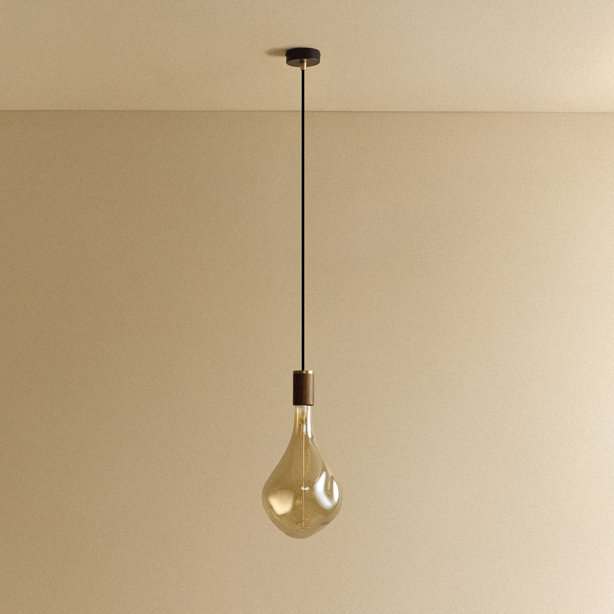 Voronoi III Pendant Light in Walnut