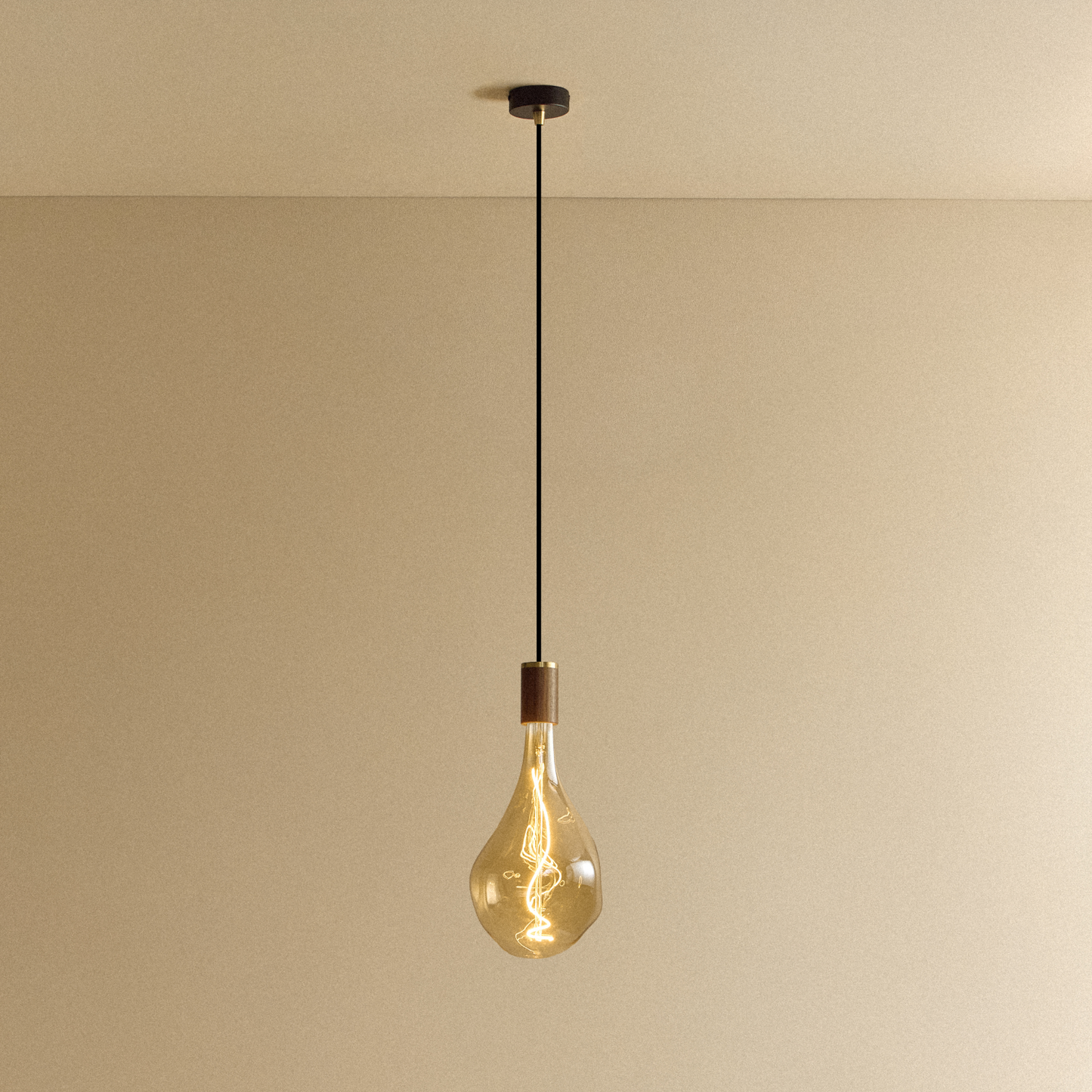 Voronoi III Pendant Light in Walnut
