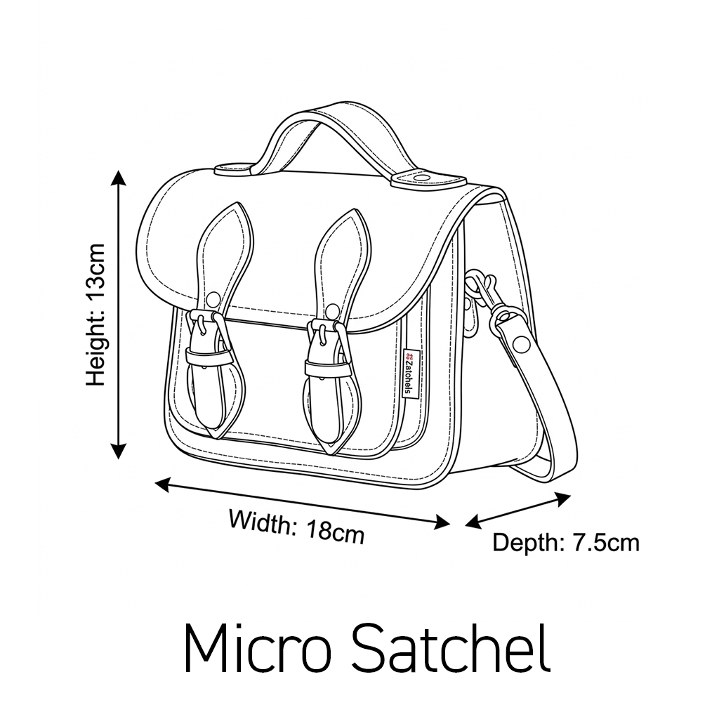 Handmade Leather Micro Satchel - Rose Quartz