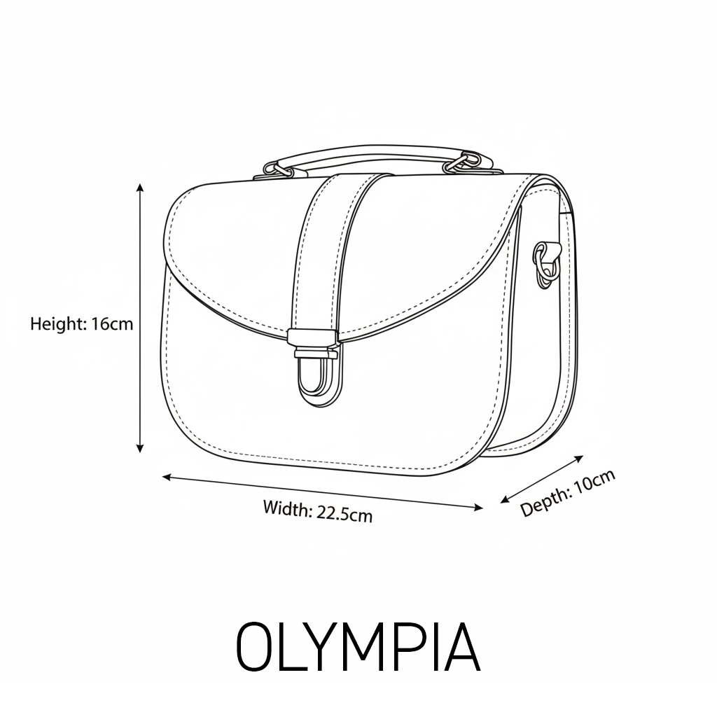 Olympia Handmade Leather Bag - Red