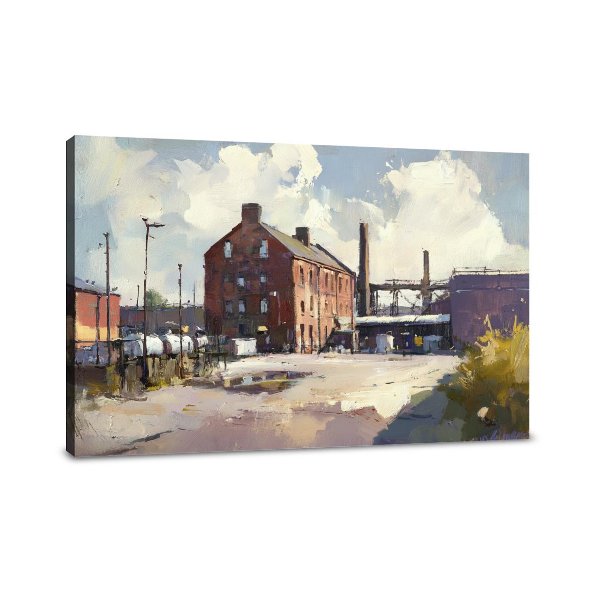 Industrial Heritage Sunlit Canvas