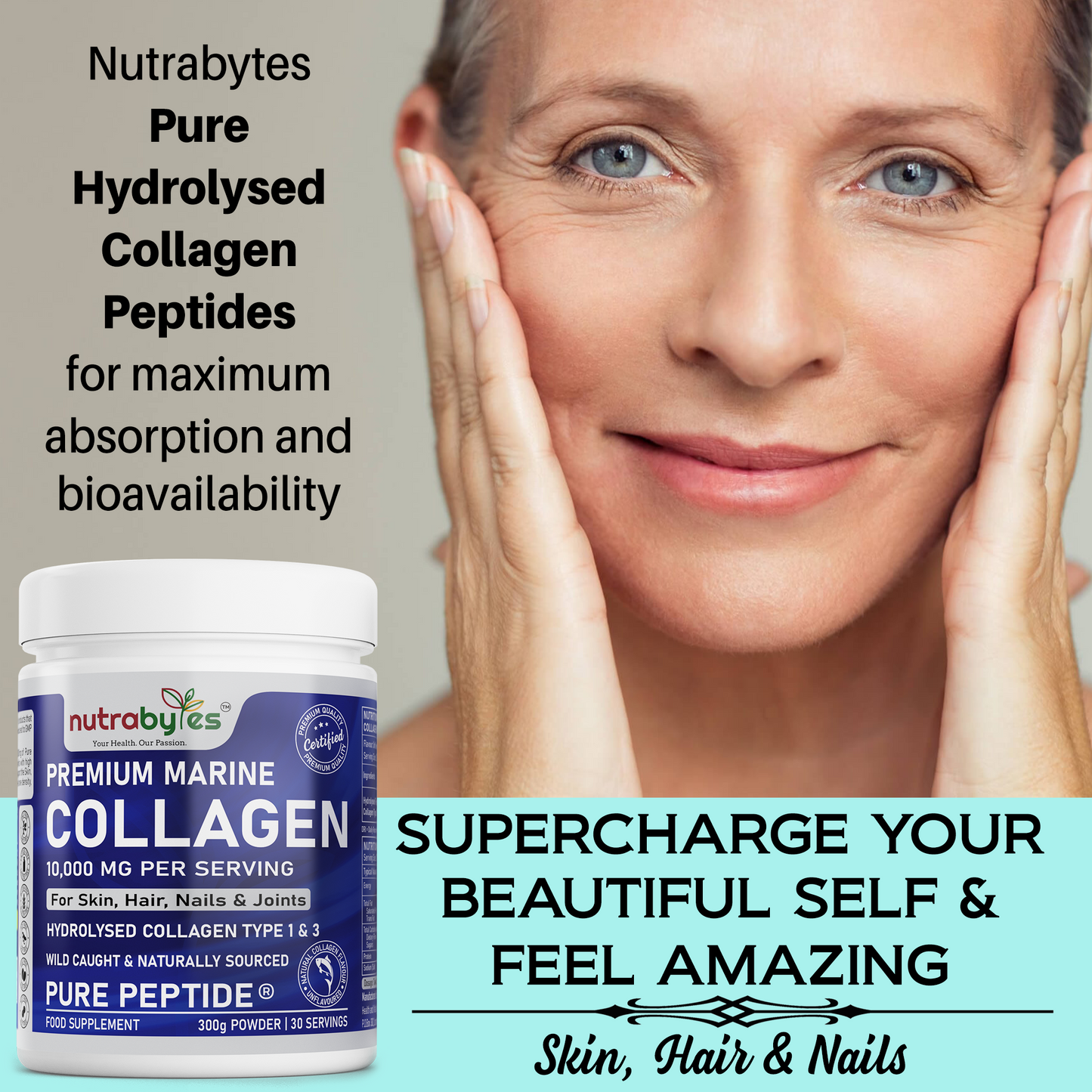 Premium Marine Collagen Powder Supplement 10,000 mg