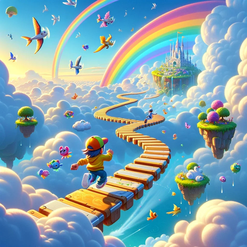 Sky-High Antics Canvas