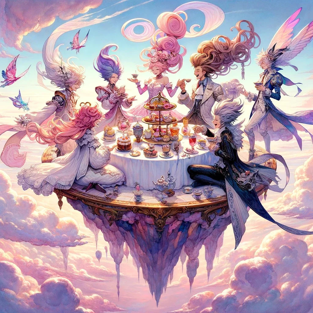 Sky High Tea Party Canvas