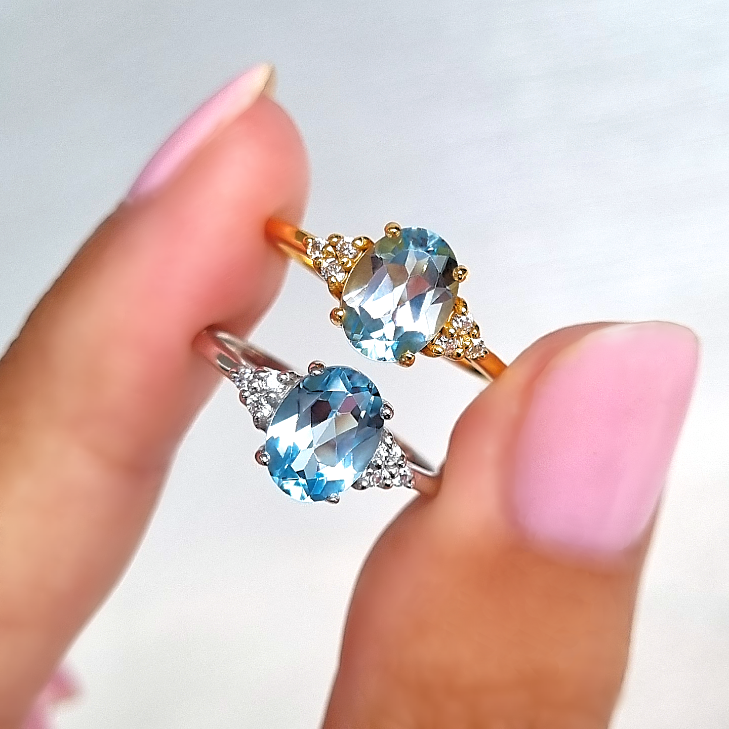 Sky Blue Topaz Ring in Sterling Silver