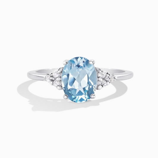Sky Blue Topaz Ring in Sterling Silver