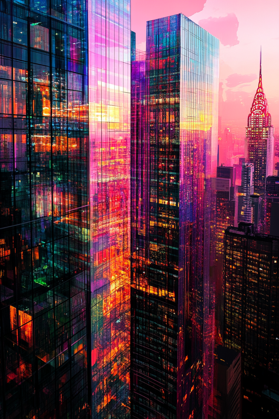Skyscraper Reflections Canvas