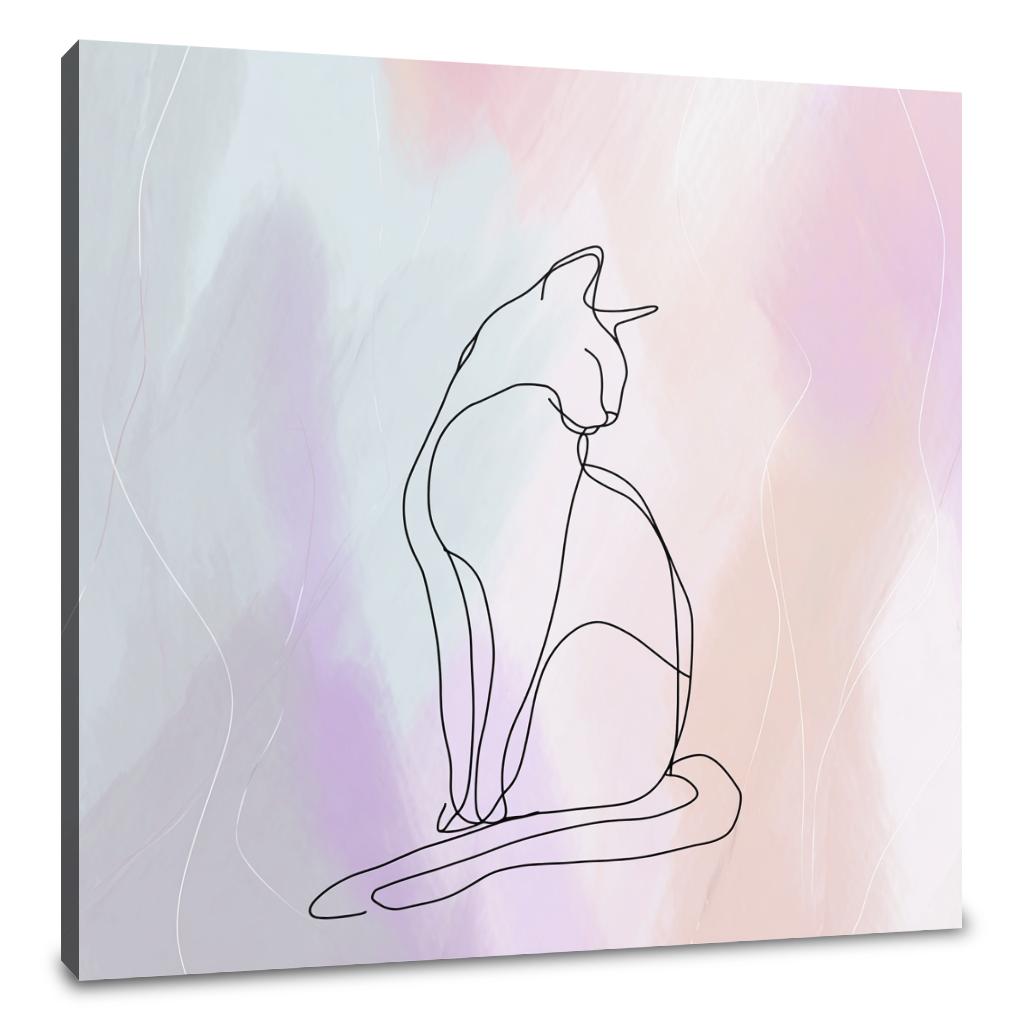 Serene Feline Canvas
