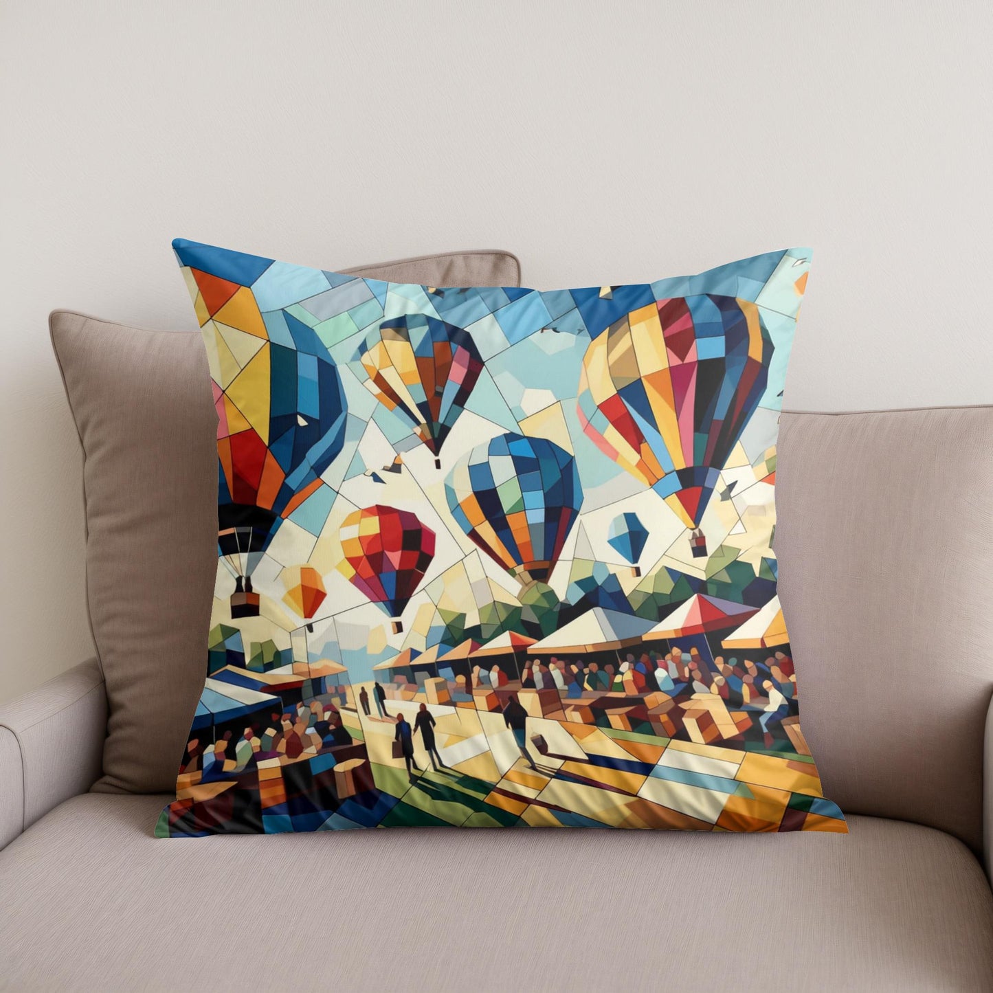 Festival of Shapes Cotton Cushion