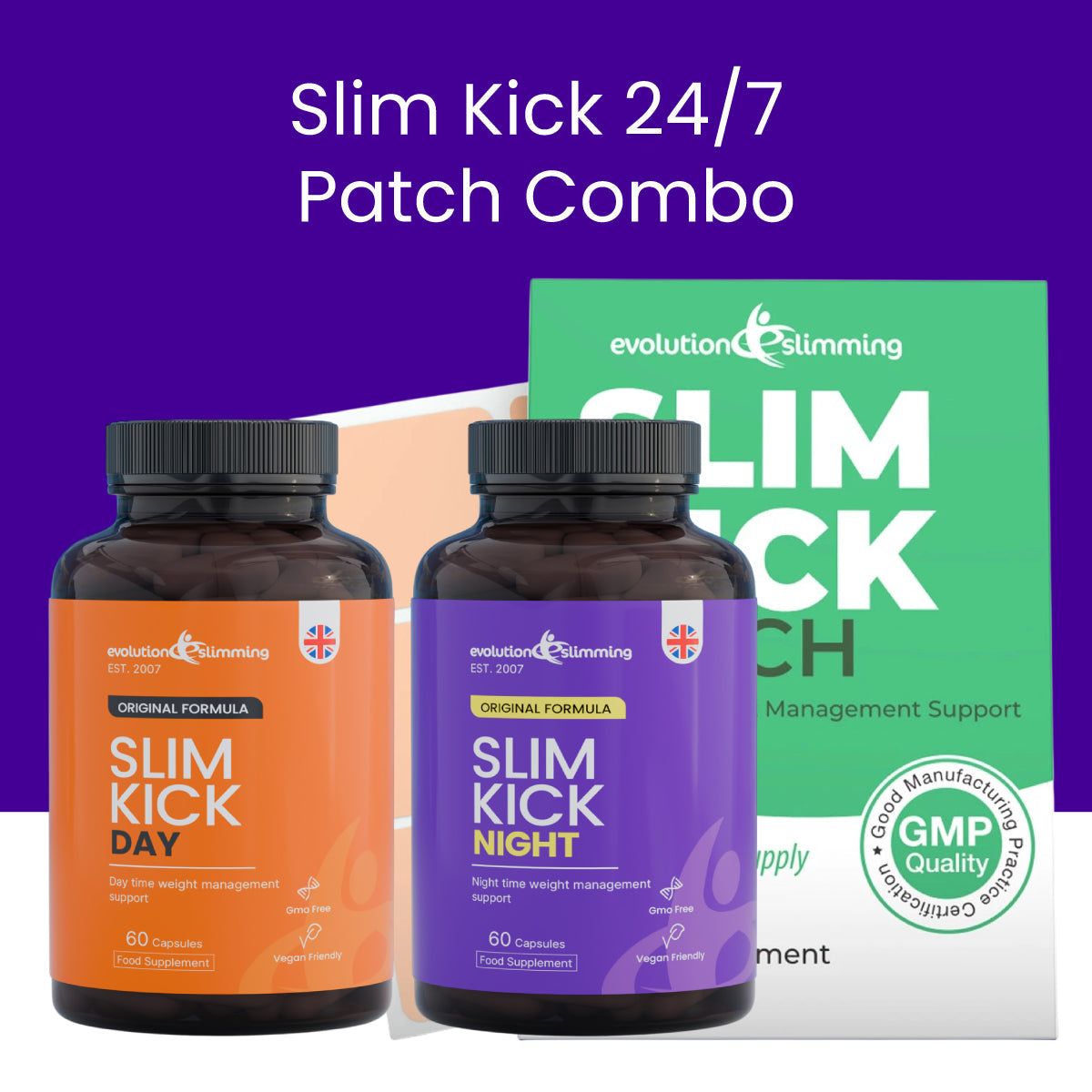 Slim Kick Day, Night & Patch 24 Hour Weight Management Combo