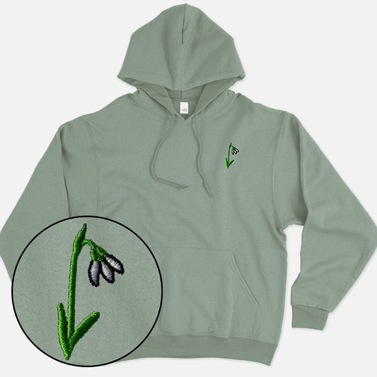 Snowdrop Embroidered Hoodie (Unisex)