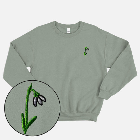 Snowdrop Embroidered Sweatshirt (Unisex)