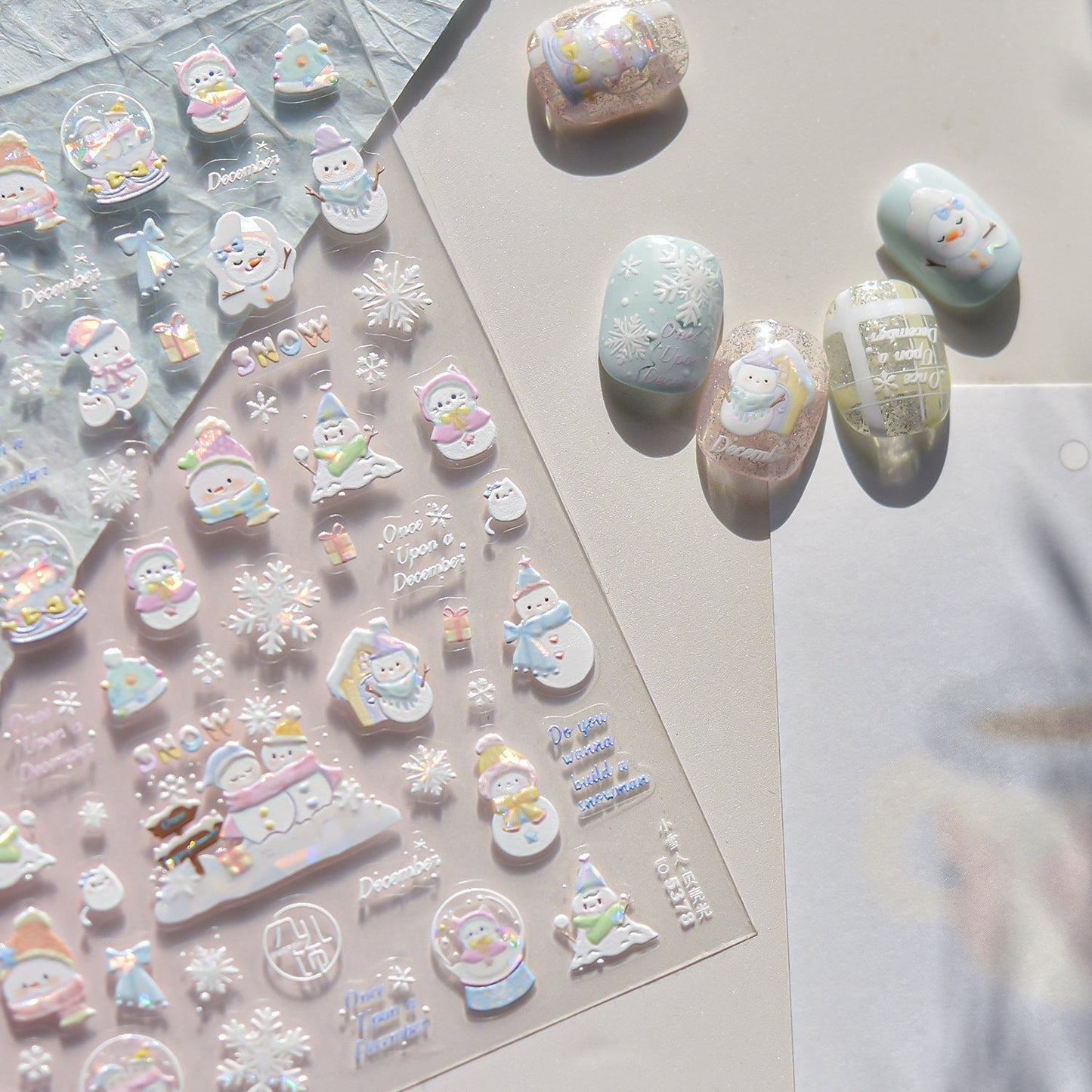 Hello Claws | Snowman And Candy House Nail Deco Sticker