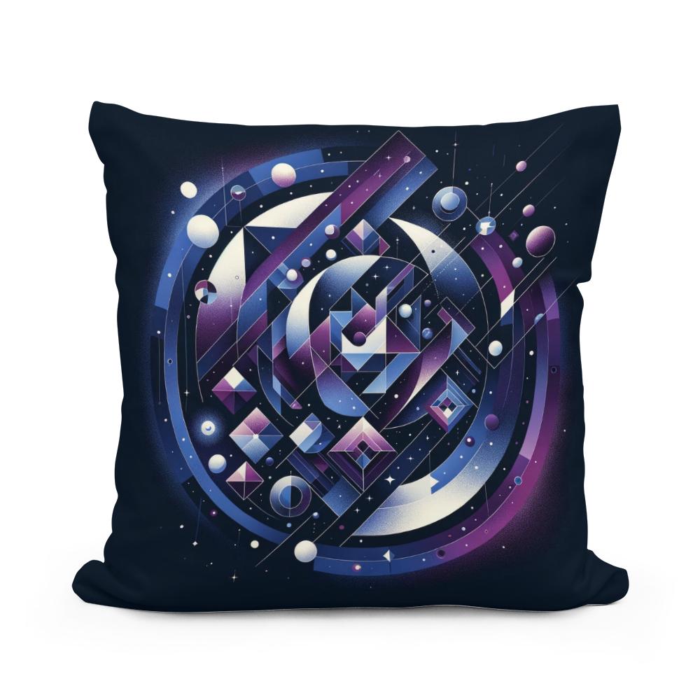 Cosmic Dance in Geometry Cotton Cushion