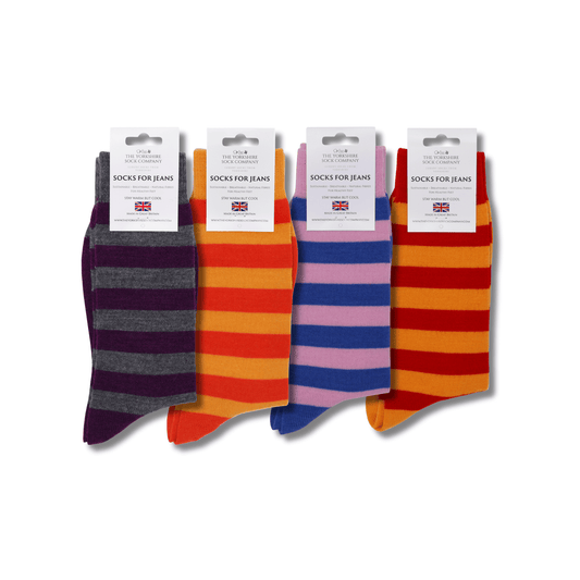 Socks For Jeans - Bright Everyday Merino Socks - 4 Pair Bundle 1