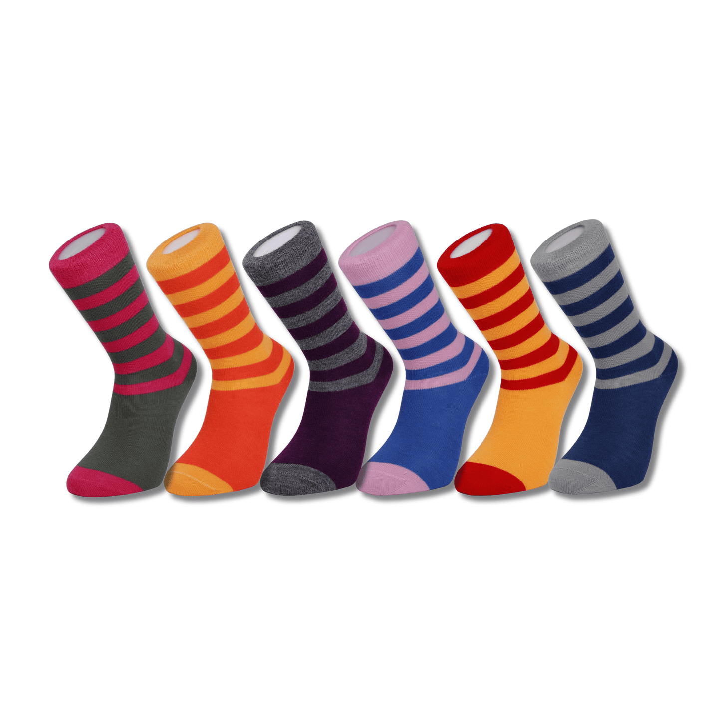 Socks For Jeans - Bright Everyday Merino Socks - 6 Pair Bundle