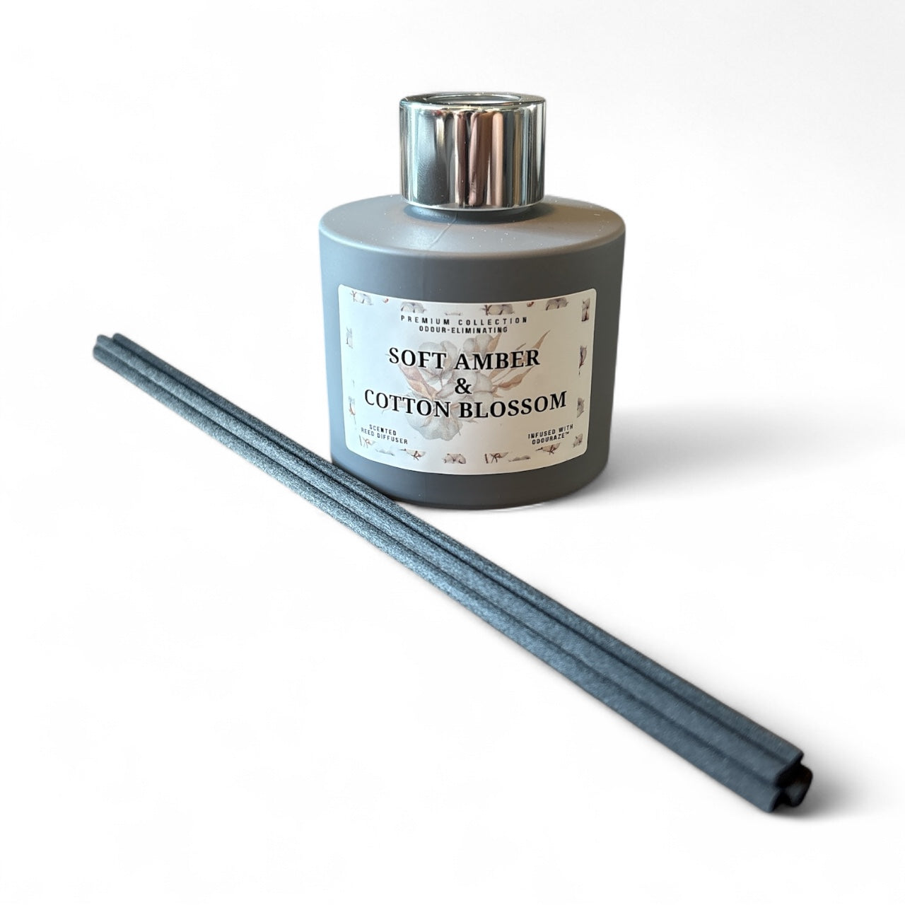 Soft Amber & Cotton Blossom – Odour Eliminating Reed Diffuser (100ml)