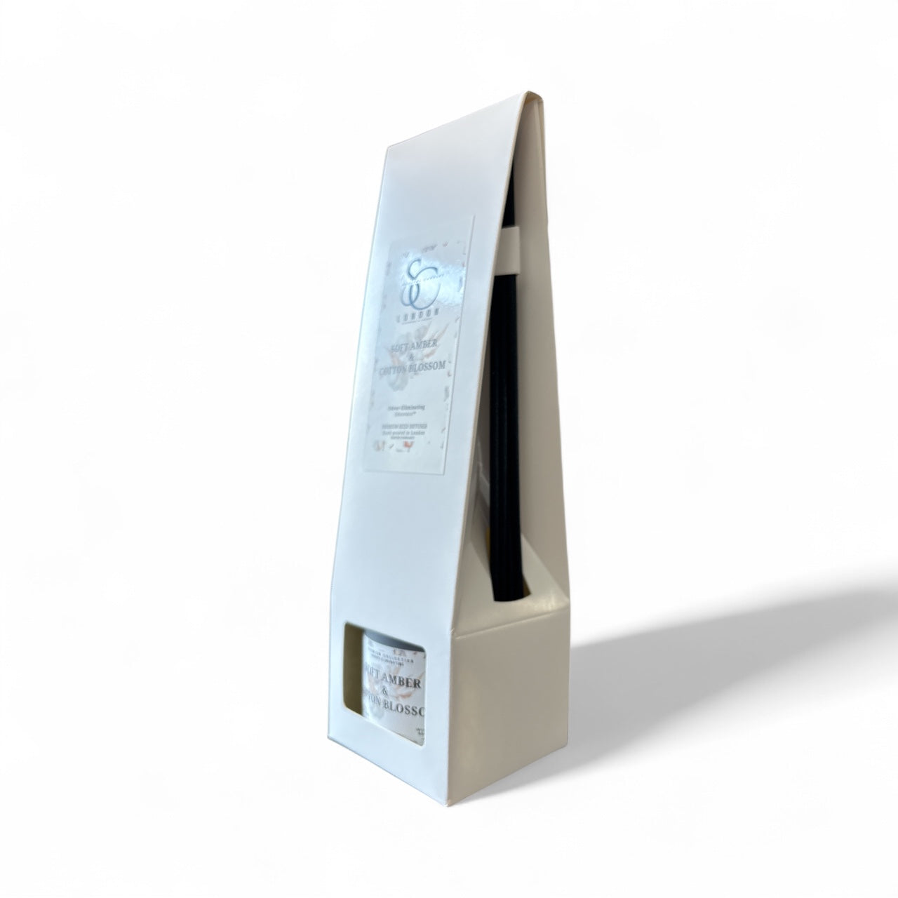 Soft Amber & Cotton Blossom – Odour Eliminating Reed Diffuser (100ml)