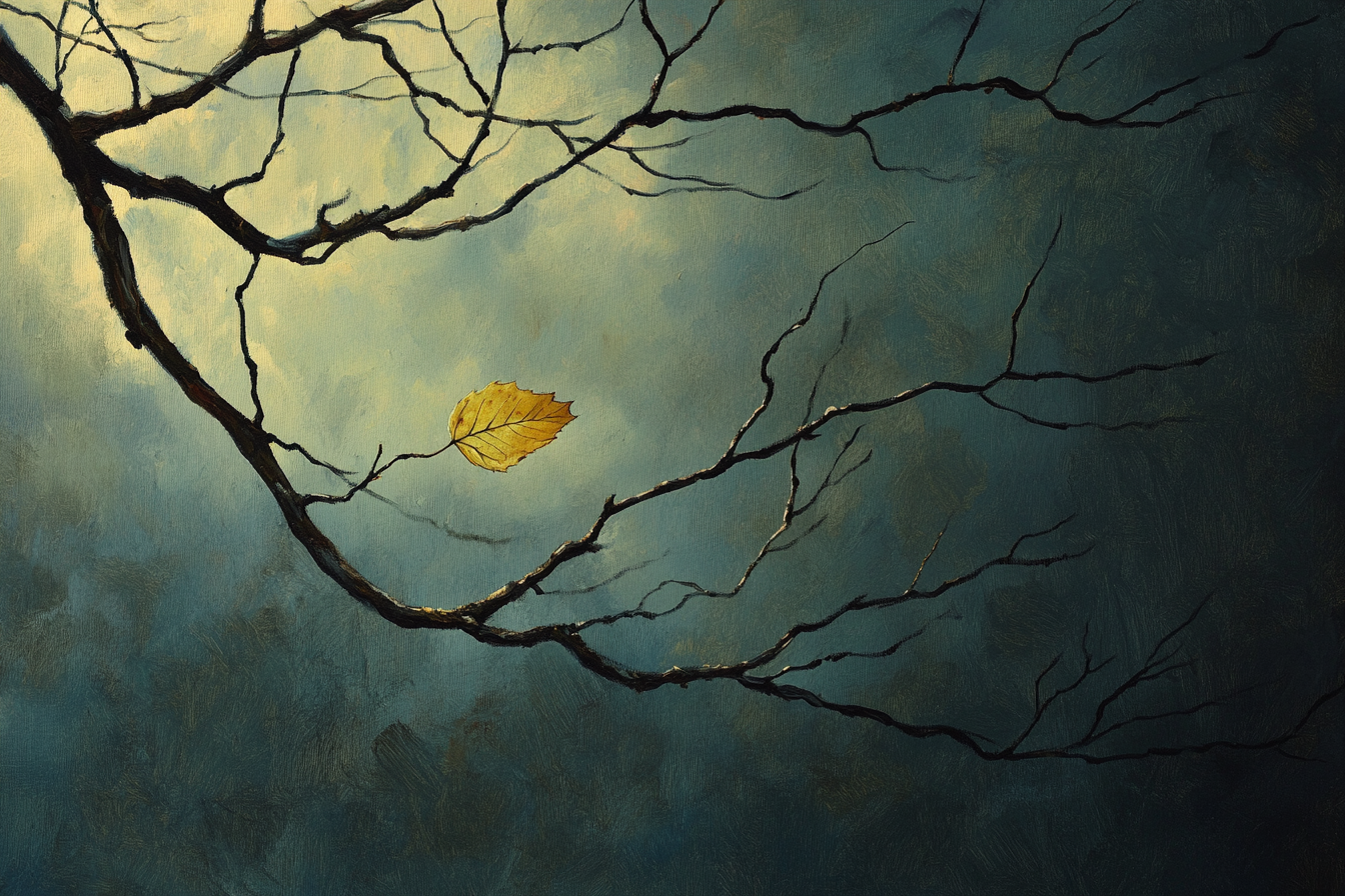 Solitary Leaf Canvas