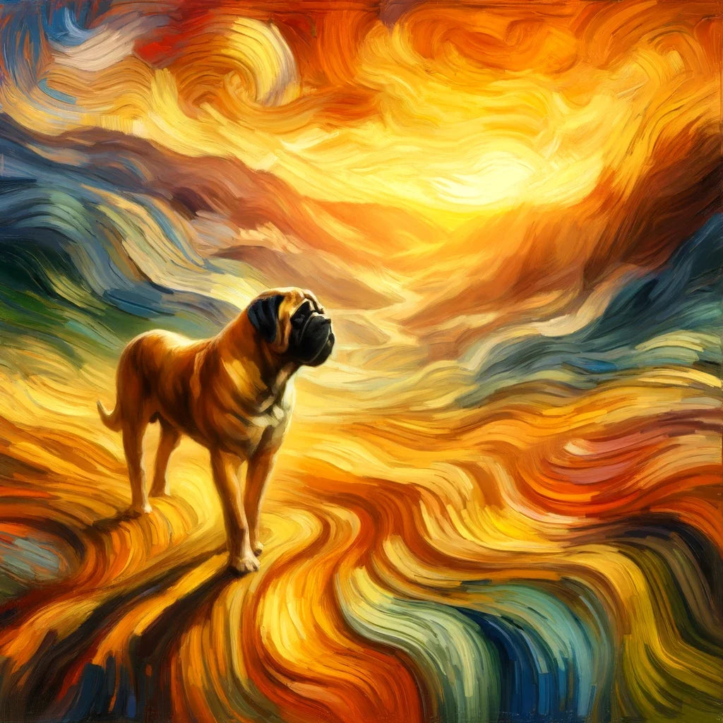 Solitary Sunset Wanderer Bullmastiff Canvas