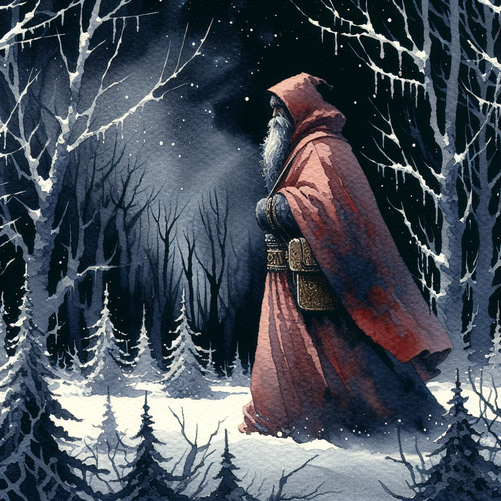Sombre Santa's Journey Canvas