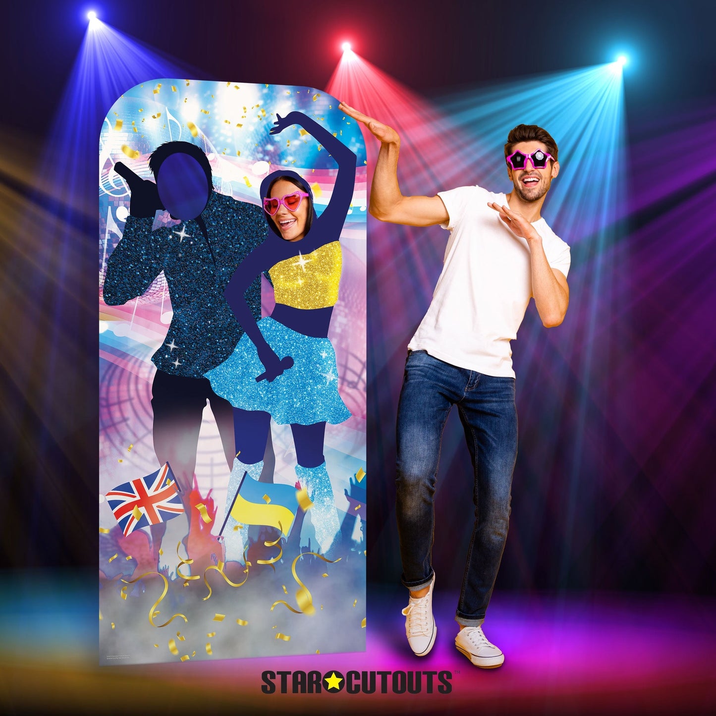 SC4271 Song Contest Stand In Cardboard Cut Out Height 193cm