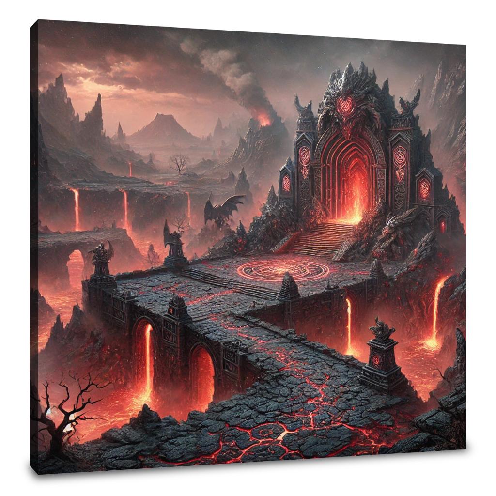 Volcanic Dragon Lair Canvas