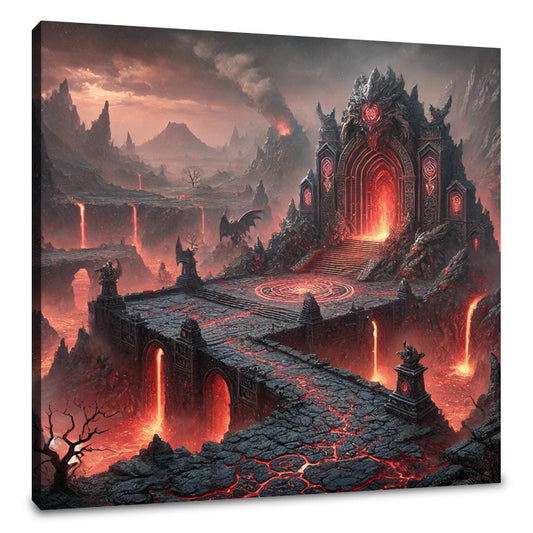 Volcanic Dragon Lair Canvas