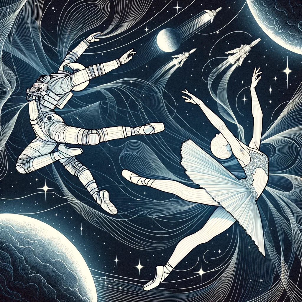 Space Ballet Cotton Cushion