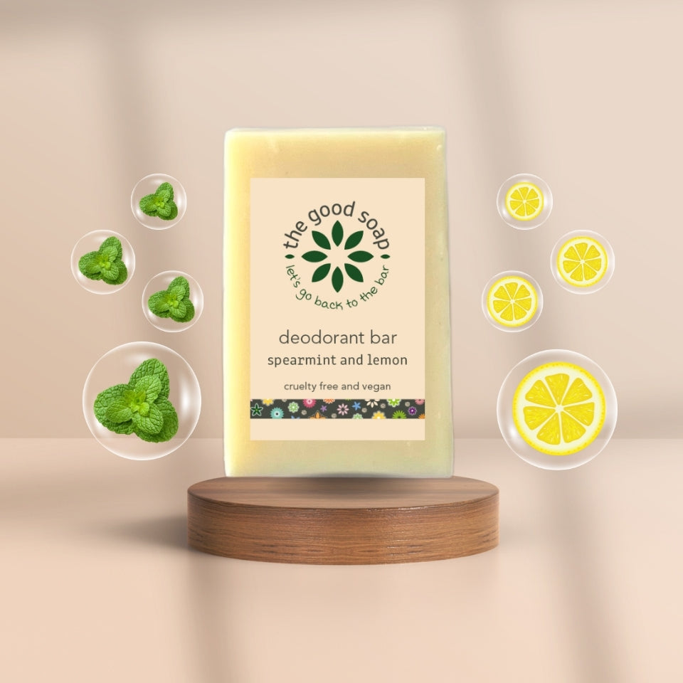 Natural Deodorant Bar with Spearmint and Lemon