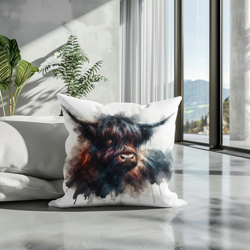 Highland Cow Soul Cotton Cushion