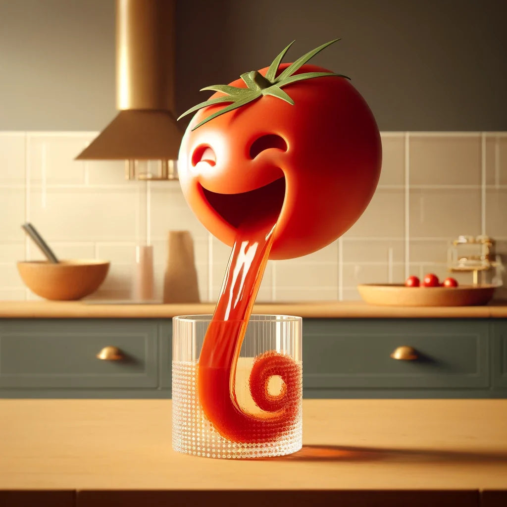 Spirited Tomato Pour Canvas
