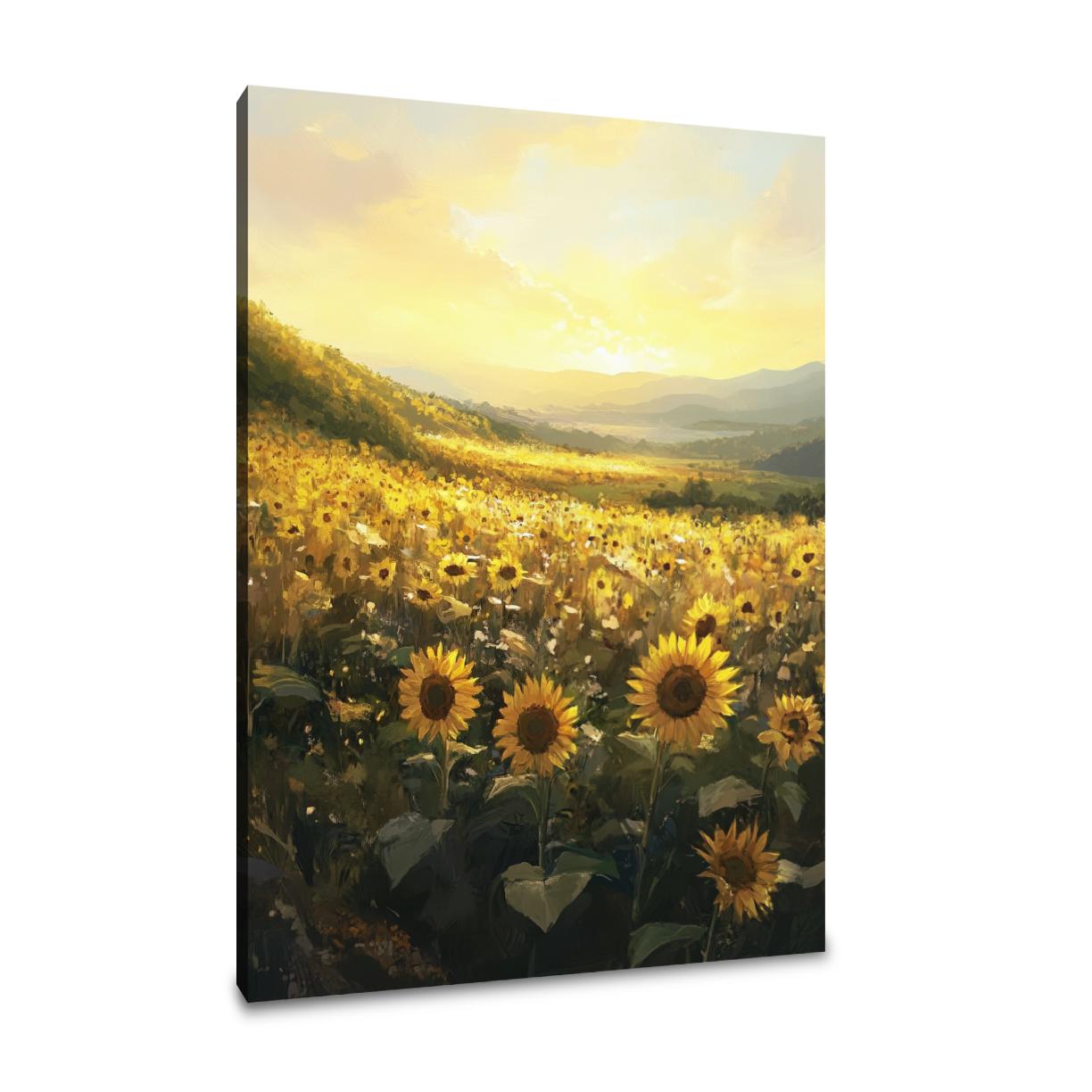 Sunrise Sunflower Symphony Canvas