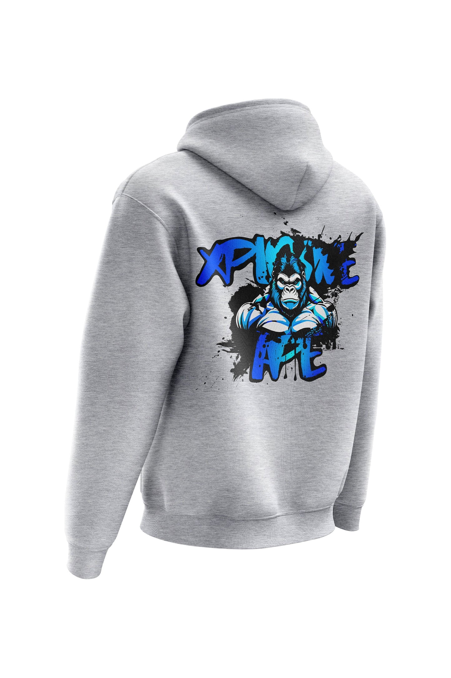 XAPE Splatter Graffiti V4 Hoodie - Heather Grey