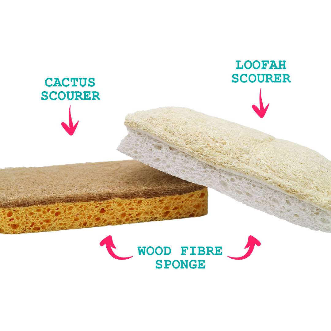 Compostable Eco-Scourers & Sponge Bundle