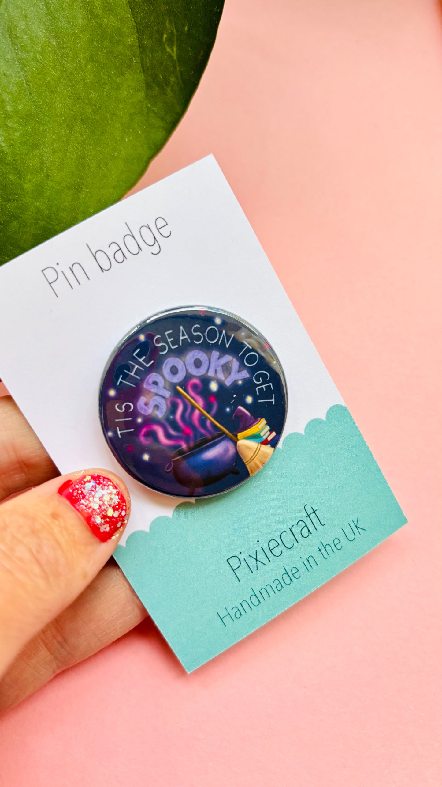 Spooky Season – Cute Halloween Badge or Magnet (38mm)