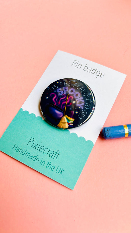 Spooky Season – Cute Halloween Badge or Magnet (38mm)