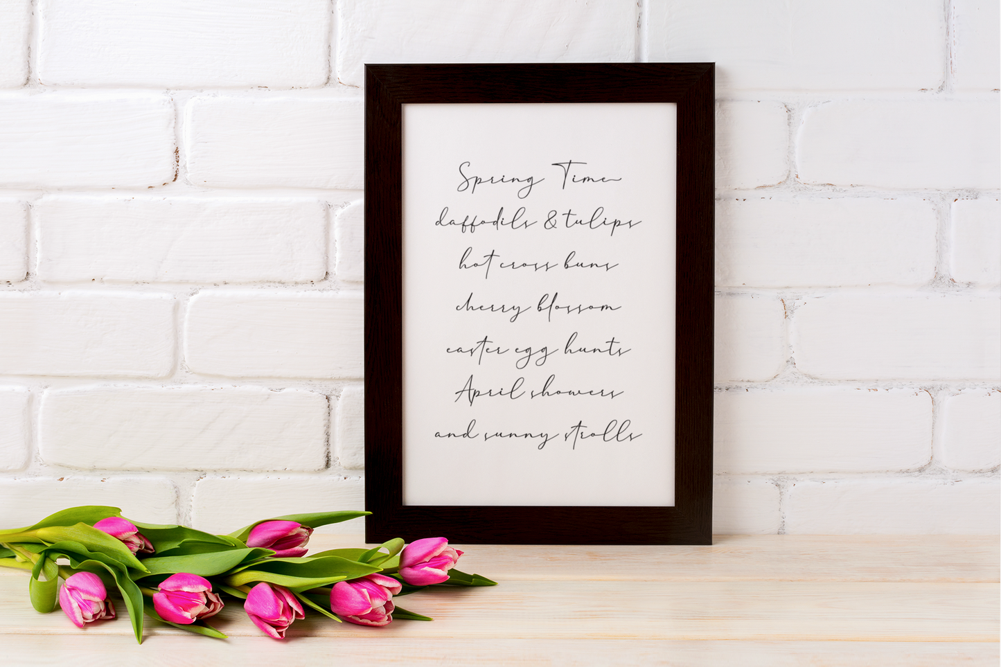 Spring Time List Fancy Font Spring Easter Seasonal Wall Home Decor Print