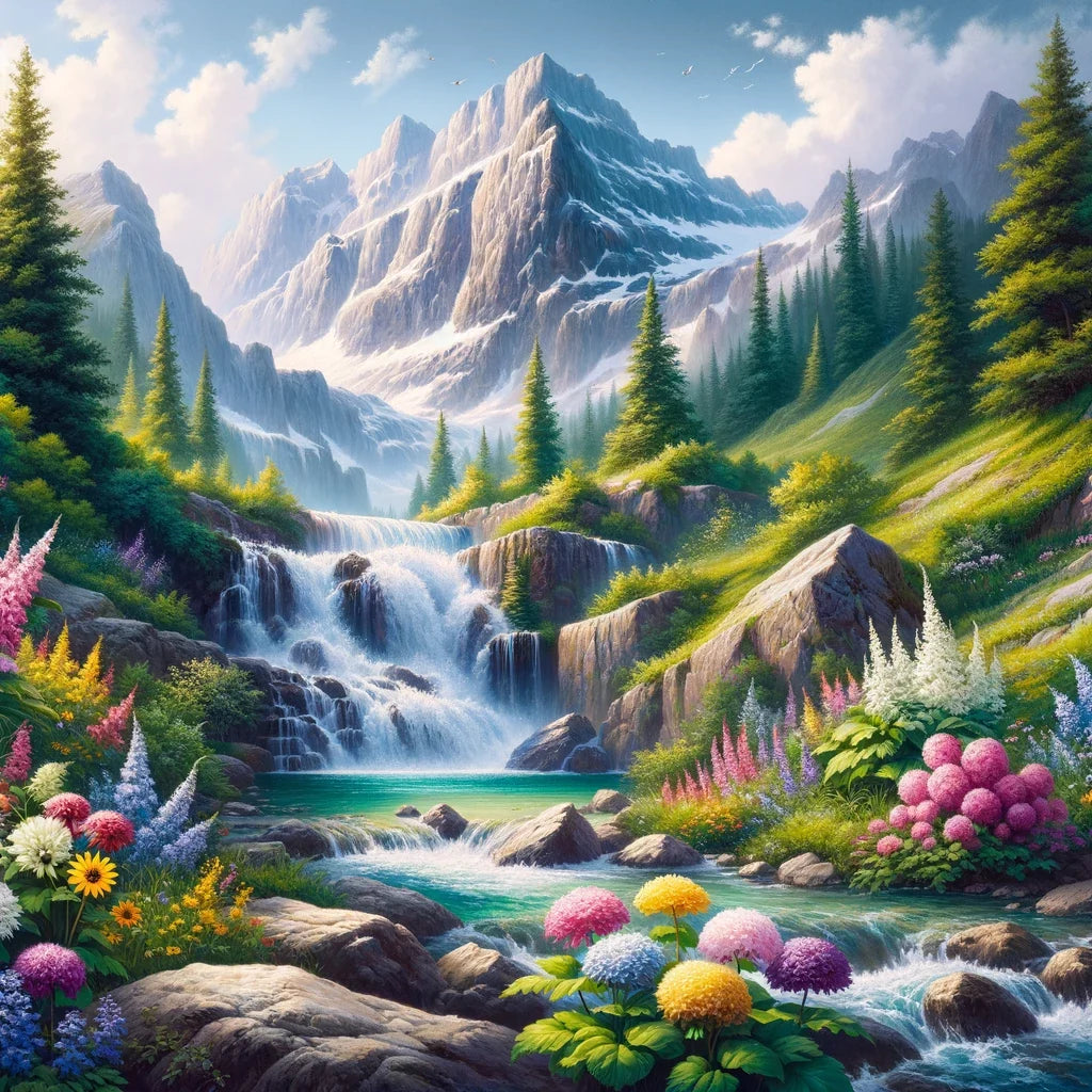 Spring Cascade Canvas