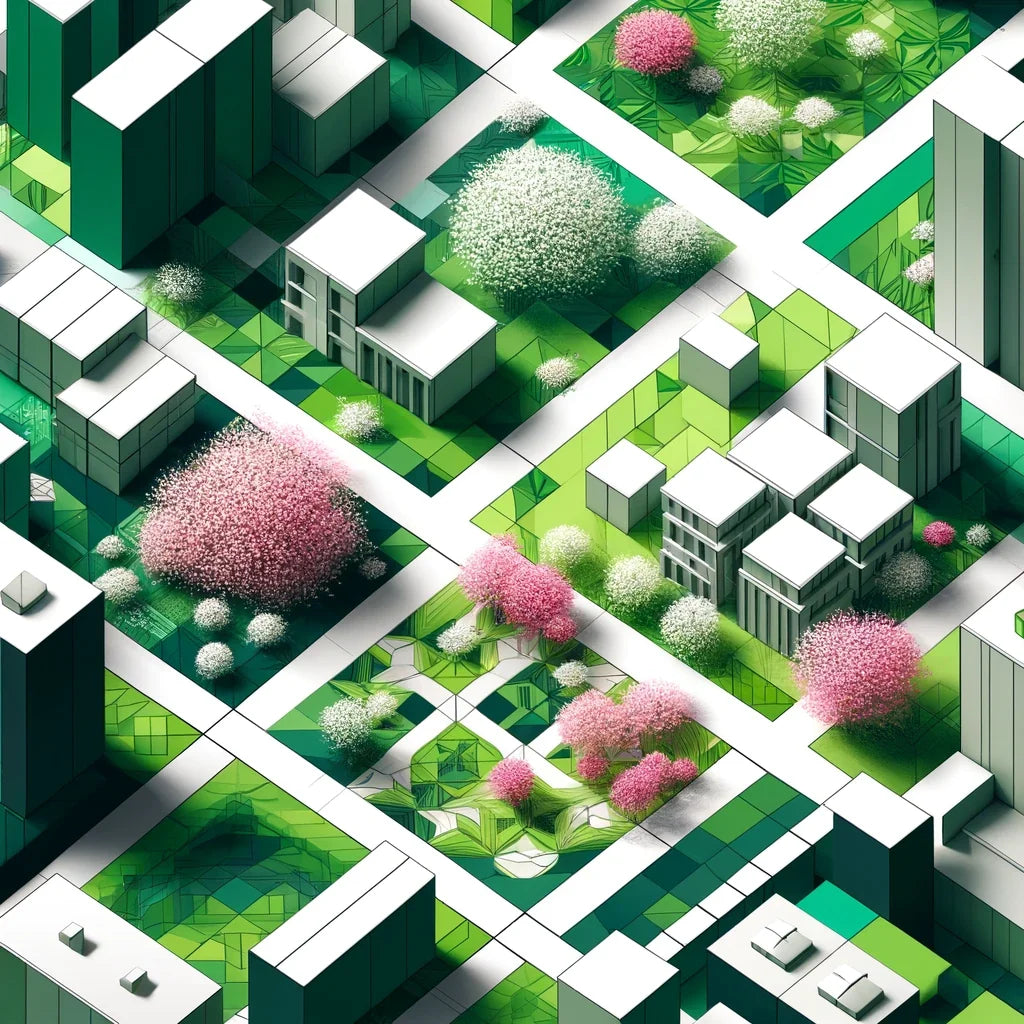 Spring Park Geometry Canvas