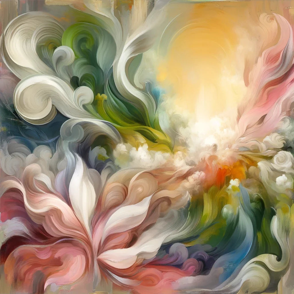 Spring Renewal Abstract Cotton Cushion