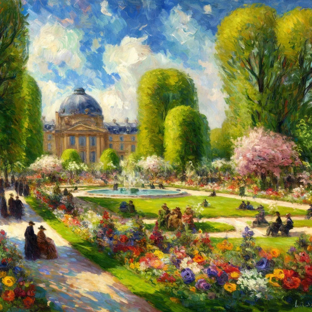 Spring in Paris Jardin des Tuileries Canvas