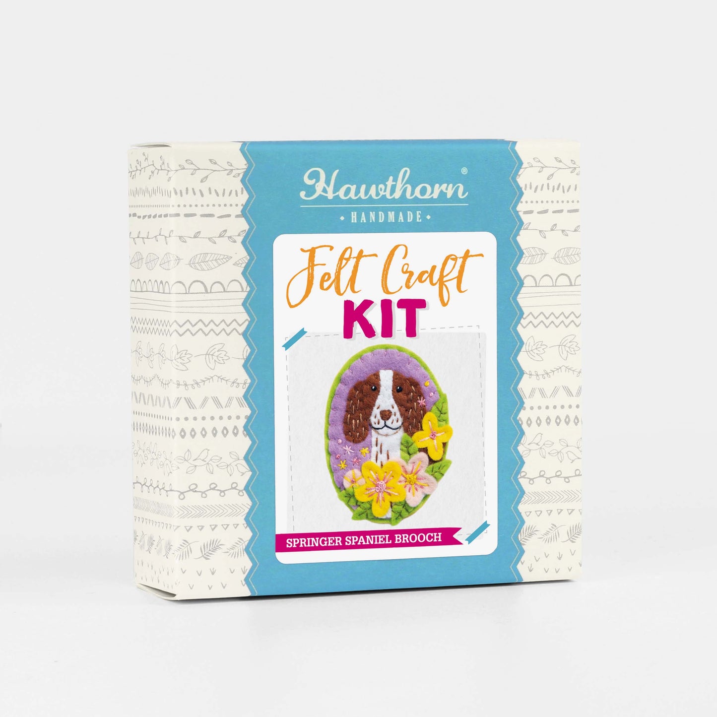 'Springer Spaniel' Dog Felt Craft Brooch Kit for Beginners