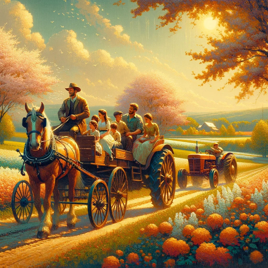 Springtime Family Journey Canvas