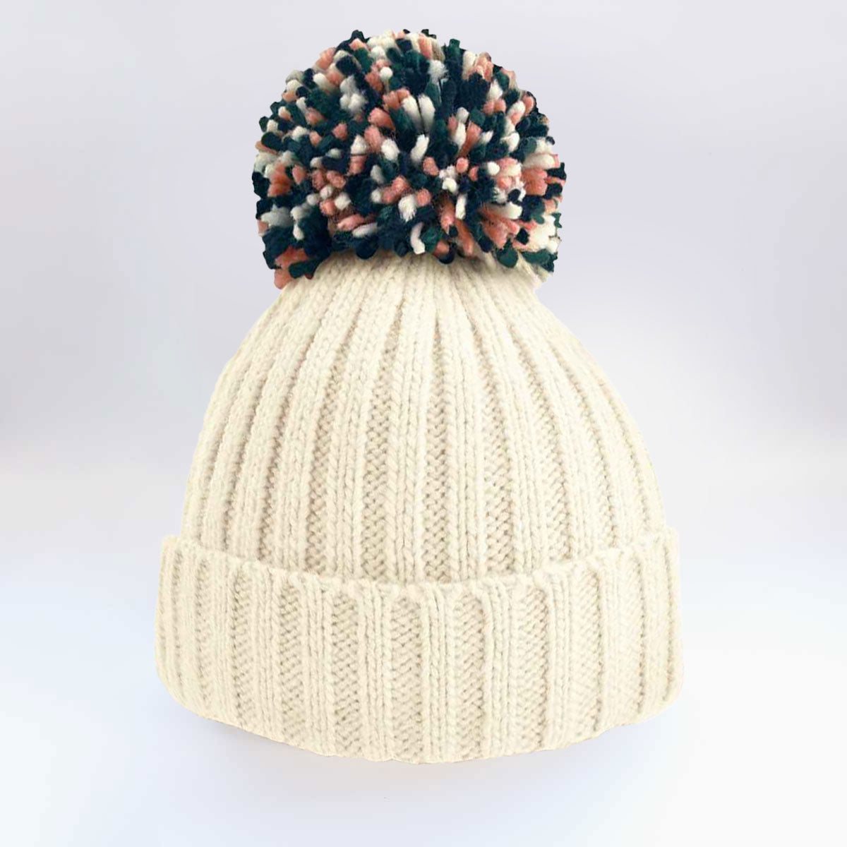Pumpkin Spice Vegan Pom Pom Beanie