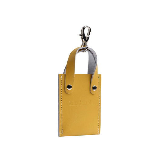 Mini tote bag charm - Ochre Yellow