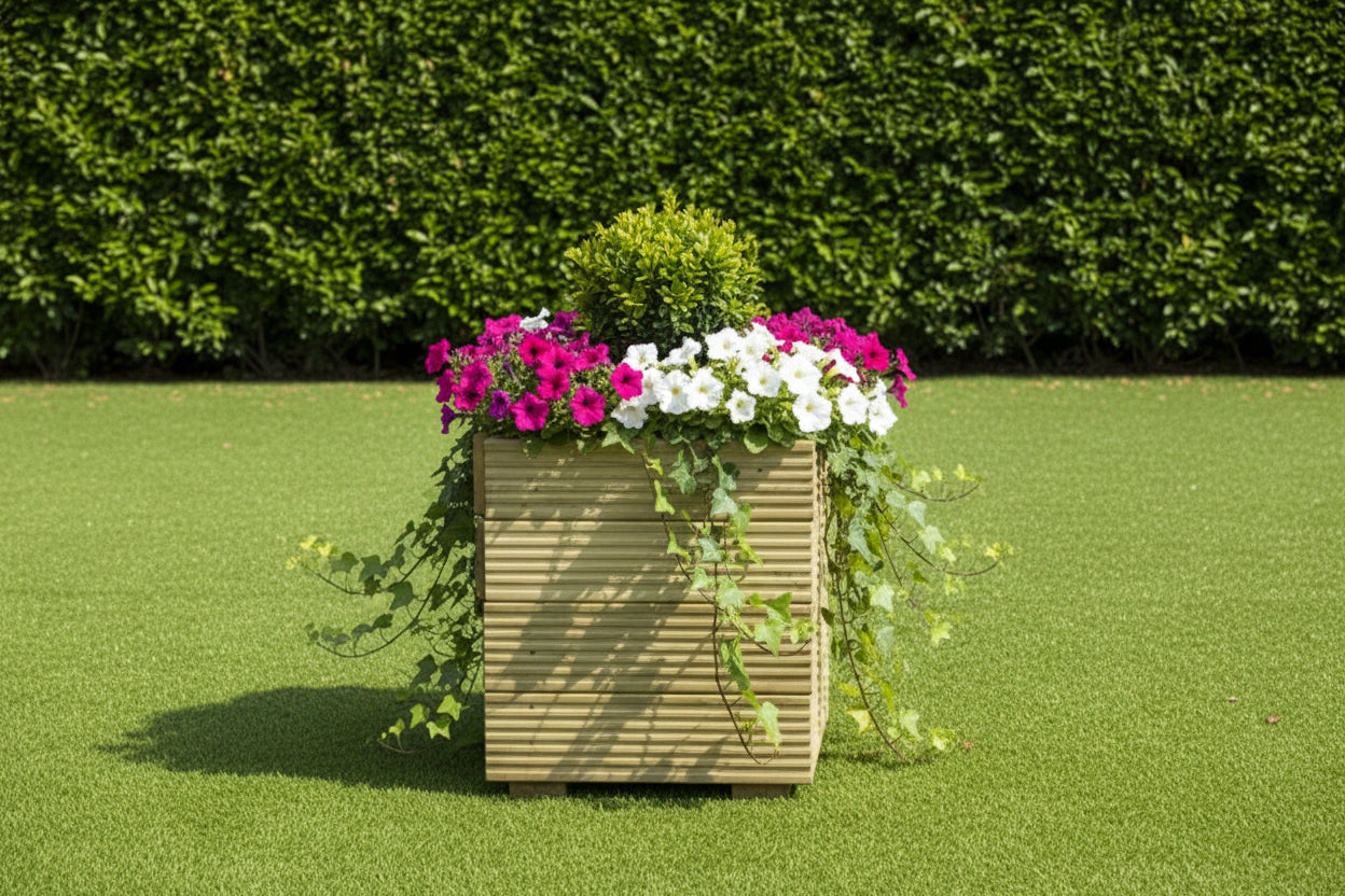 40cm Square Wooden Decking garden Planter