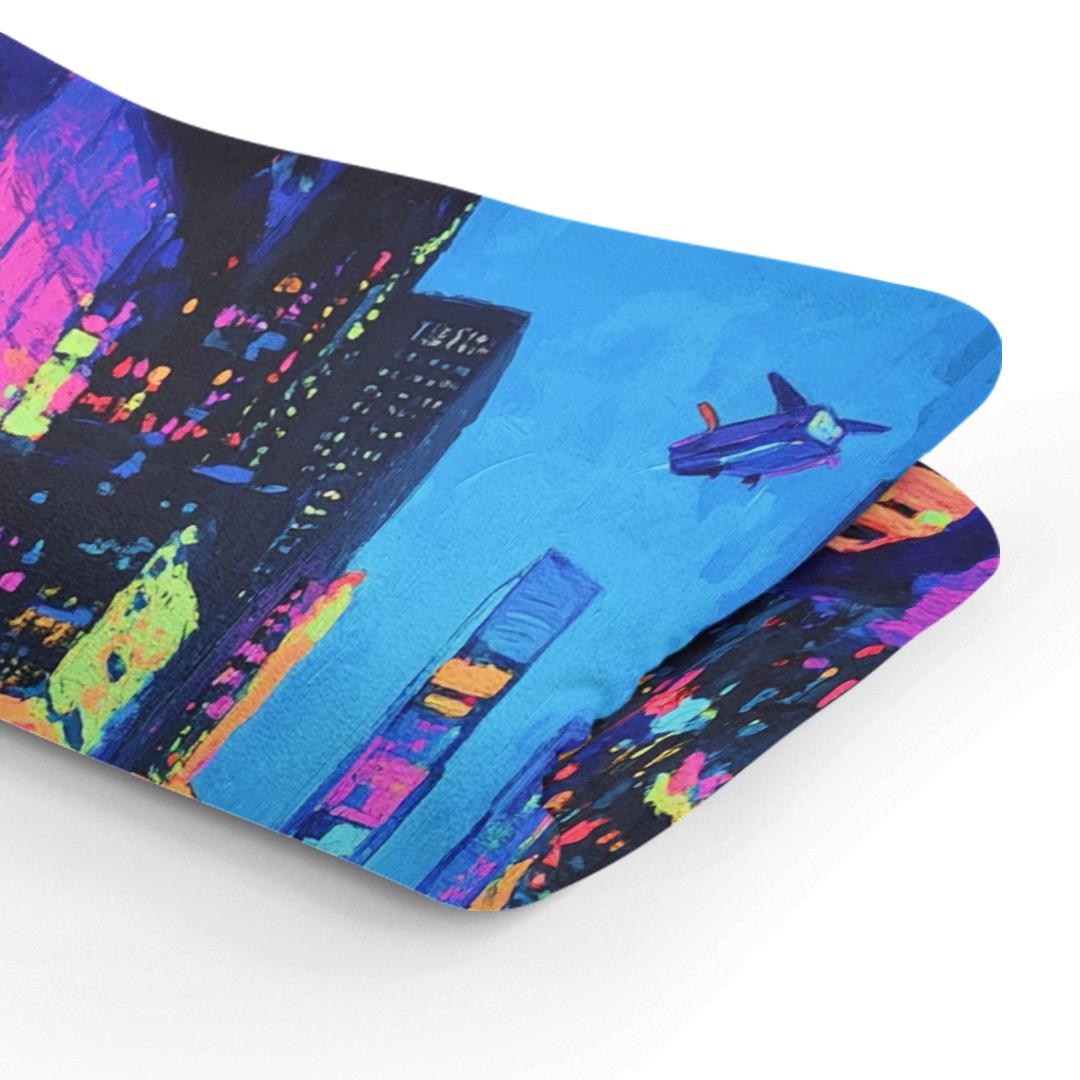 Neon Metropolis Night Blanket